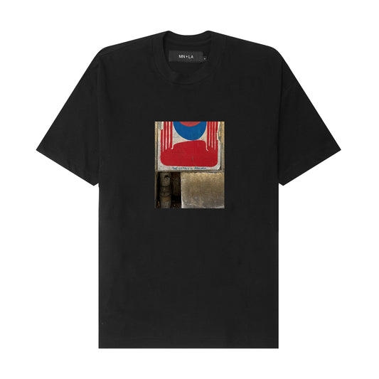 "THE ECTASY IS REACHED" TEE IN ANTHRACITE