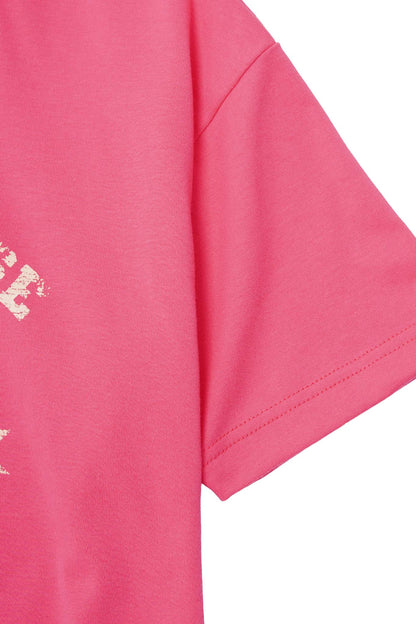 "PORTAL HOUSE 33" ULTRA HEAVY TEE IN STATIC PINK