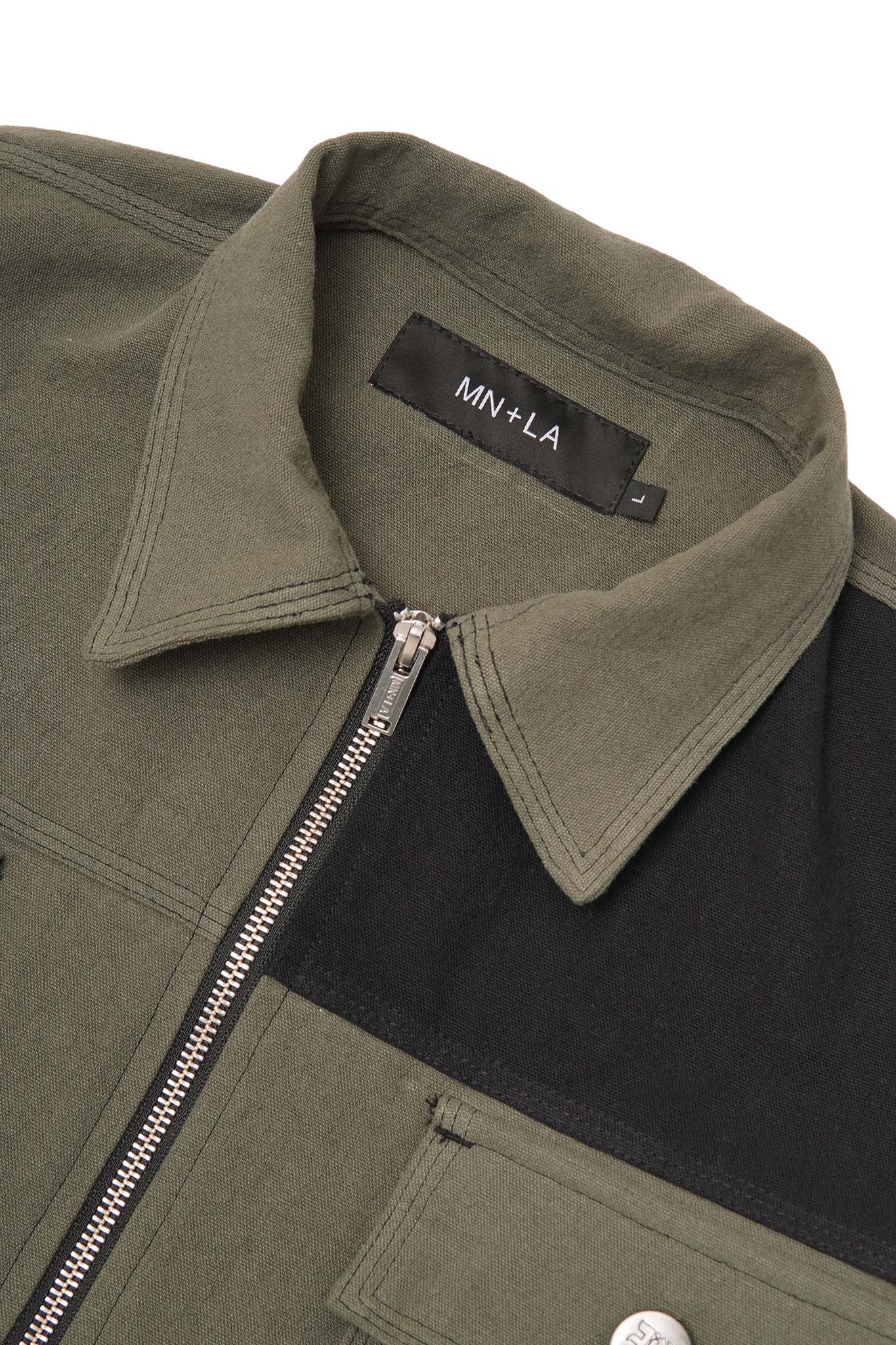 CRAFTSMAN ZIP TRUCKER JACKET IN OLIVE