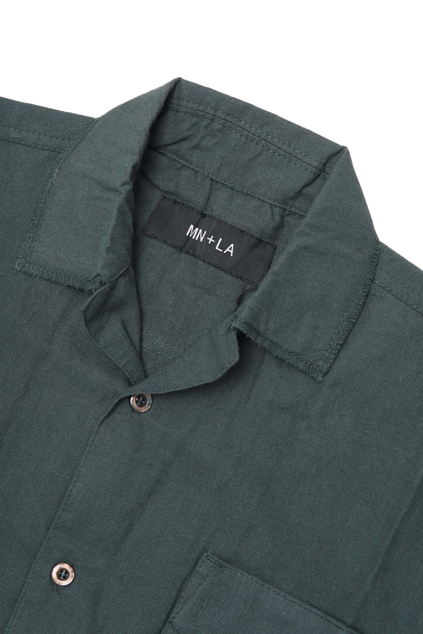 4 POCKET CUBAN SHIRT IN HUNTER GREEN