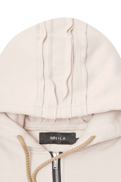 CROSS FORGED ZIP HOODIE IN OAT