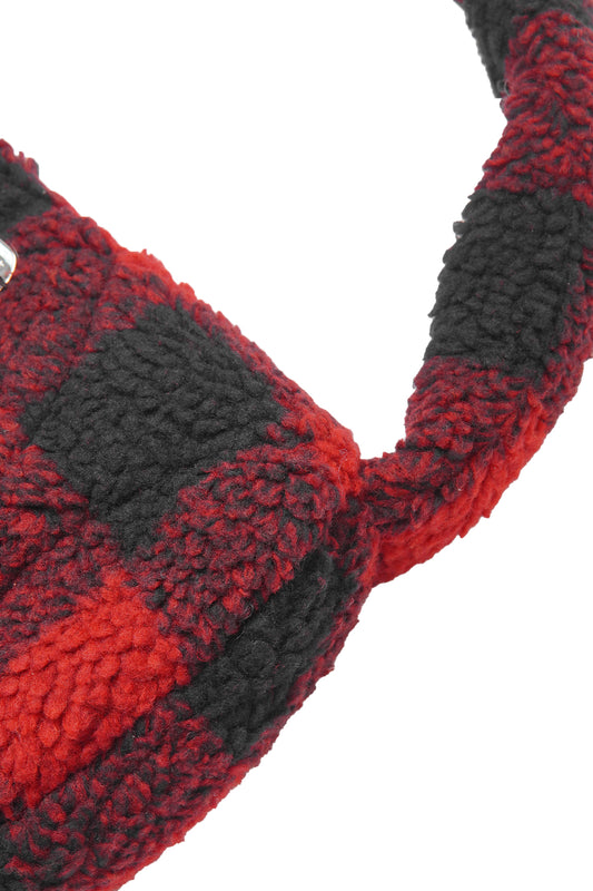 CLOUD BAG IN CARMINE PLAID