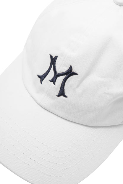 "HITTER" V3 6 PANEL HAT IN WHITE/NAVY