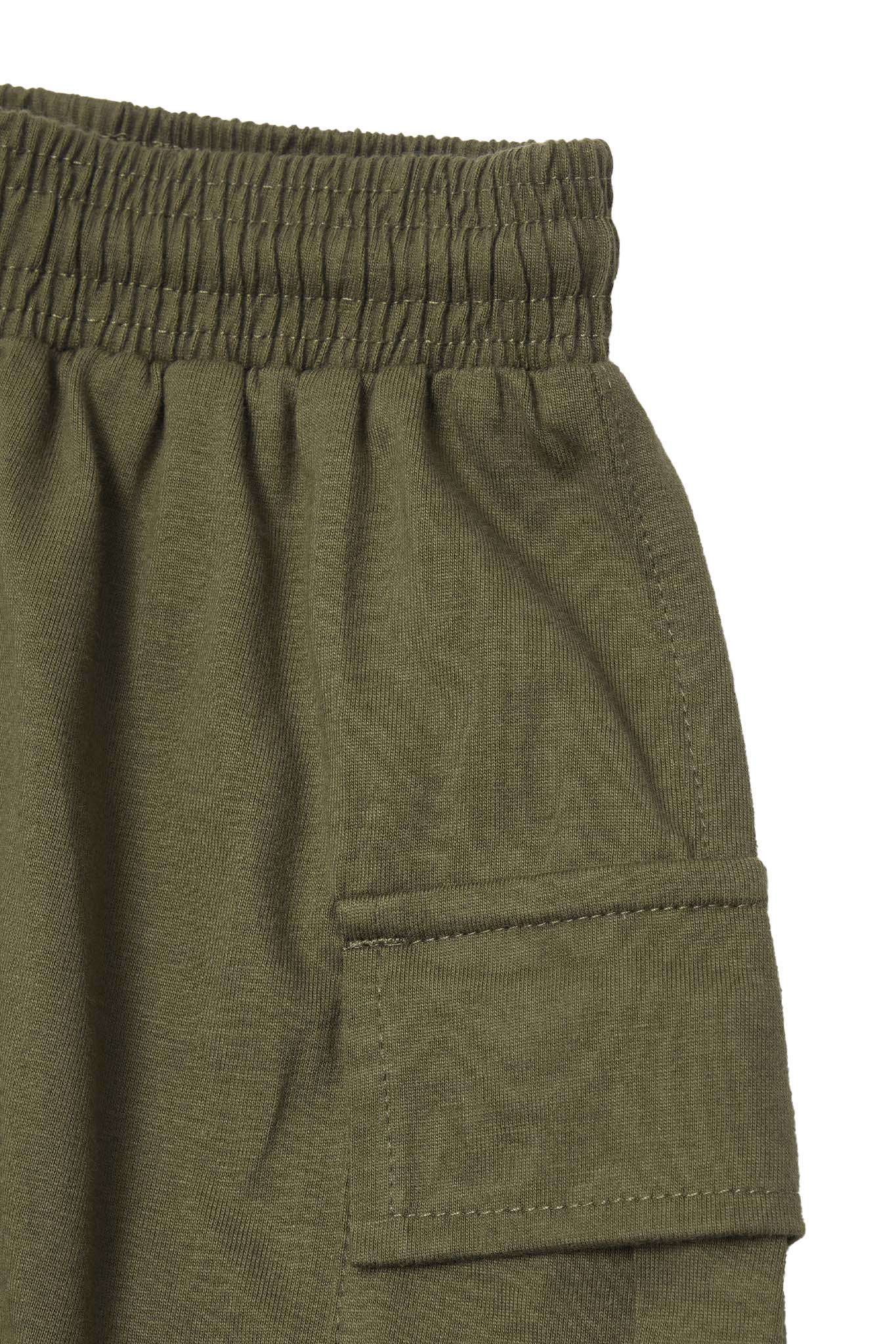 "ADVENTURE" LITTLE HUMAN™ SHORTS IN OLIVE