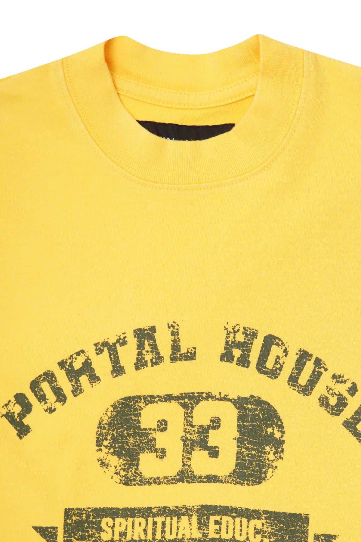 "PORTAL HOUSE 33" ULTRA HEAVY TEE IN LEMON PINE