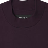 MOCK NECK TEE IN SHADOW PURPLE