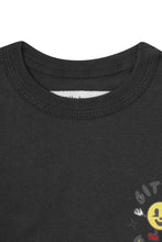 "SMILEY" LITTLE HUMAN™ TEE IN CHARCOAL GREY