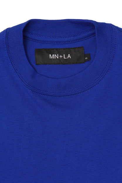 "OUTDOOR EXPLORATION" MULTI LOGO TEE IN ELECTRIC BLUE