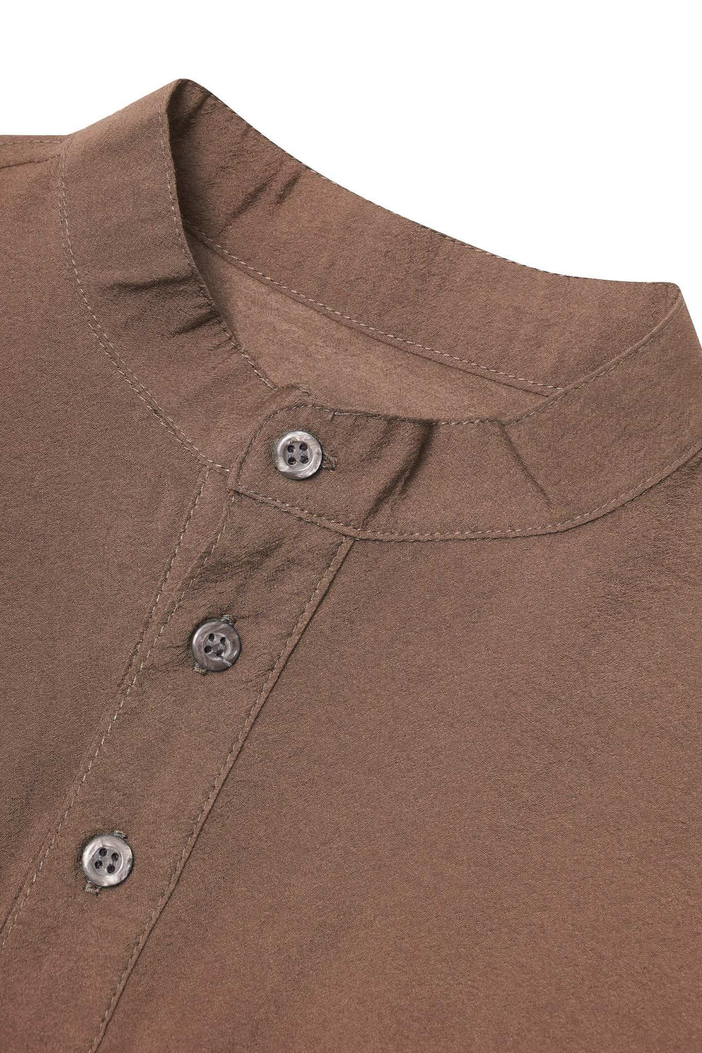 MANDARIN SHIRT IN OLIVE DRAB