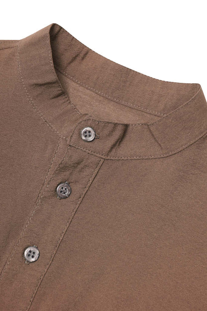 MANDARIN SHIRT IN OLIVE DRAB