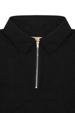 ZIP SHIRT IN CAVIAR