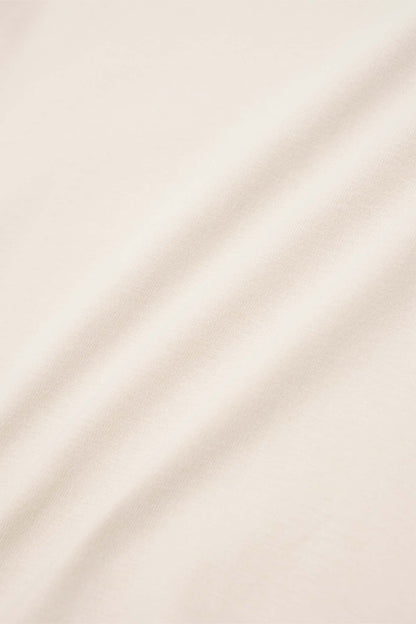 MOCK NECK TEE IN OAT