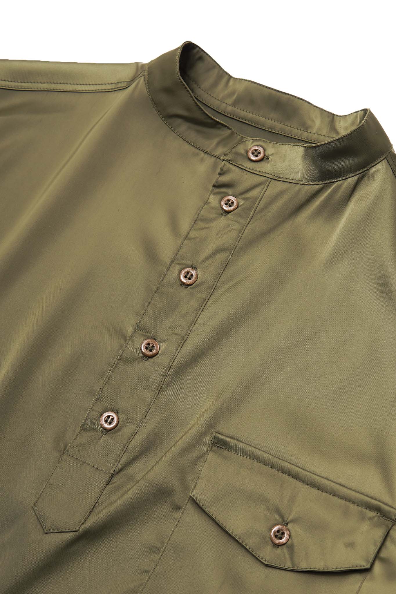 MANDARIN QUARTER L/S SHIRT IN CELADON