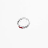 RUBY SILVA RING