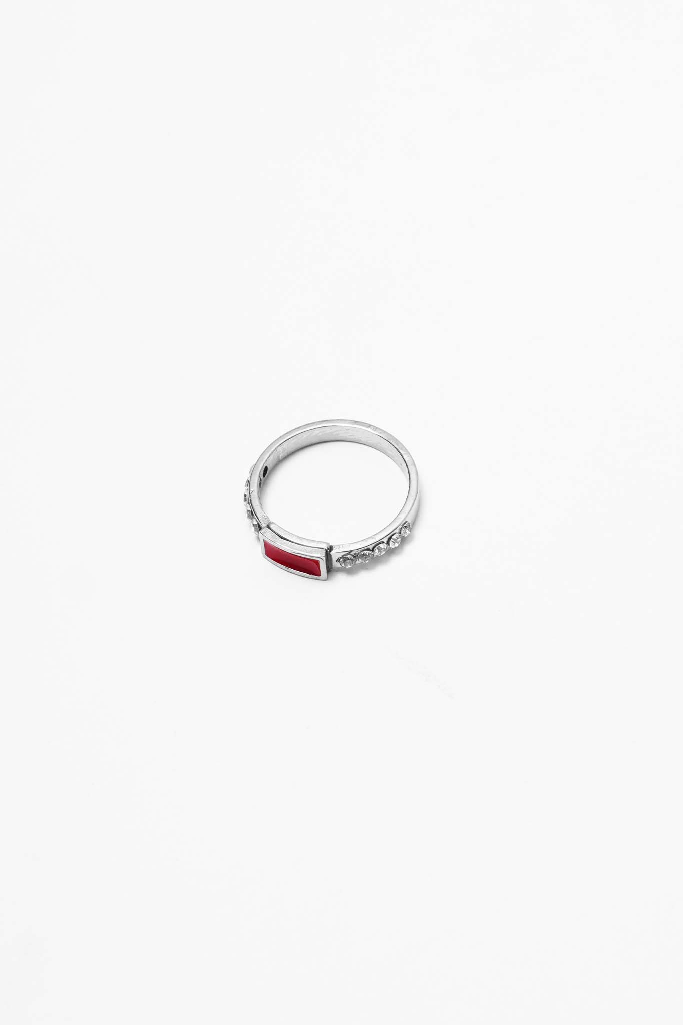 RUBY SILVA RING
