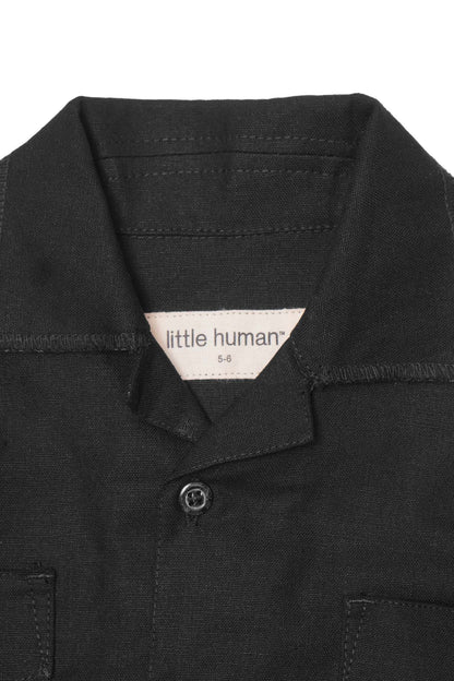 LITTLE HUMAN™ 4 POCKET CUBAN SHIRT IN ANTHRACITE