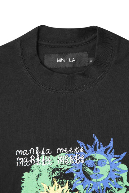 "SUN SEEKER" TEE IN CAVIAR