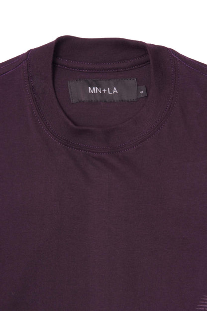 "OUTDOOR EXPLORATION" MULTI LOGO TEE IN SHADOW PURPLE
