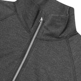 QUARTER ZIP L/S TEE V2 IN MIDNIGHT HEATHER