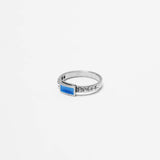 BLUE TOPAZ SILVA RING