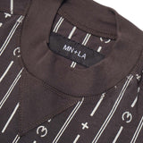M+ PINSTRIPE SWEATSHIRT IN CHARCOAL GREY