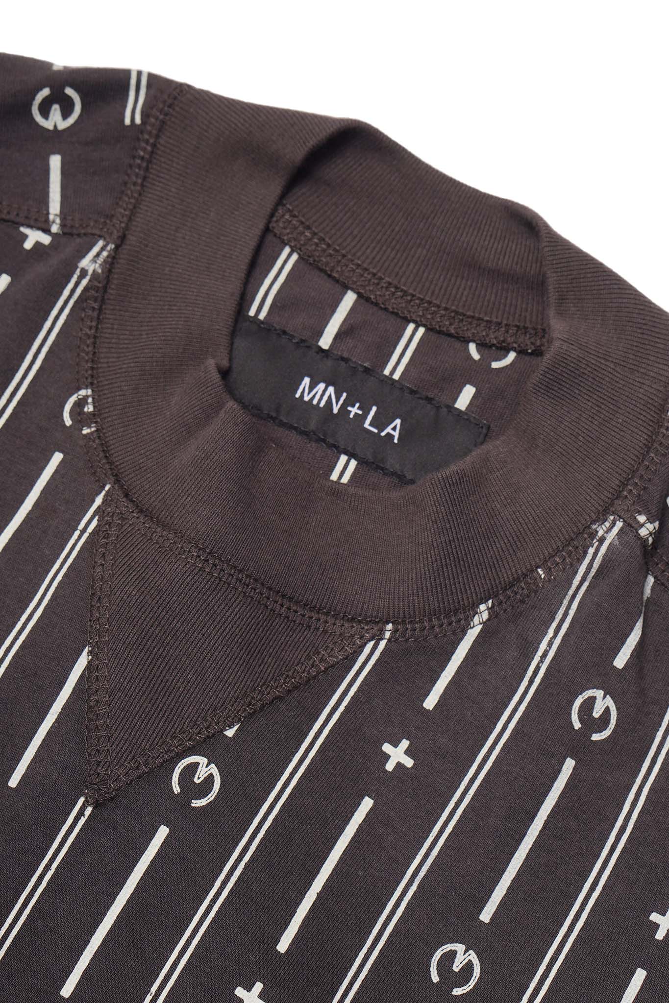 M+ PINSTRIPE SWEATSHIRT IN CHARCOAL GREY