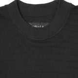 STRIPED PIQUE TOPSHELF TEE IN ANTHRACITE