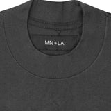 MOCK NECK TEE IN CHARCOAL GREY