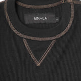 EXO™ MILITIA MOCK NECK WAFFLE TEE IN ANTHRACITE