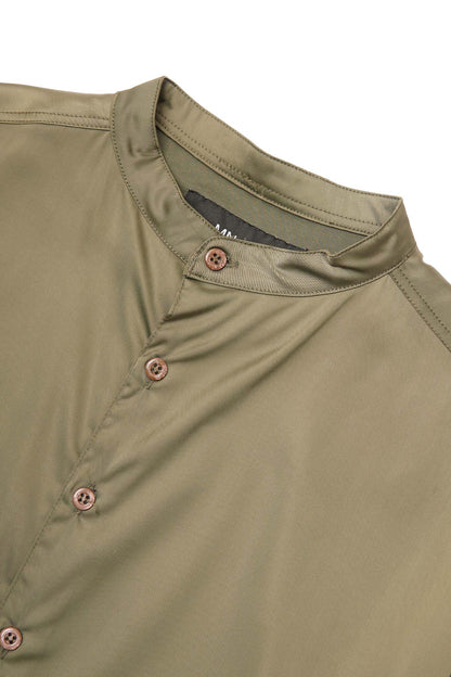 MANDARIN S/S SHIRT IN CELADON