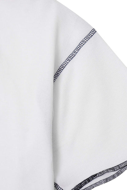 WAFFLE EXO™ MILITIA BOX TEE IN WHITE/CHARCOAL GREY