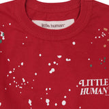 "PAINT SPLAT" LITTLE HUMAN™ TEE IN RARRI RED