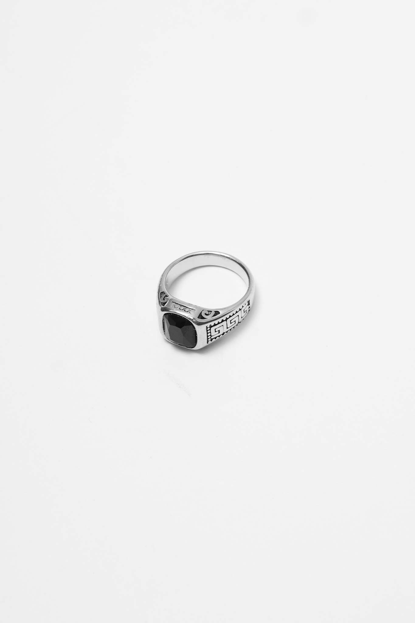 ANTHRACITE "IONIAN" RING
