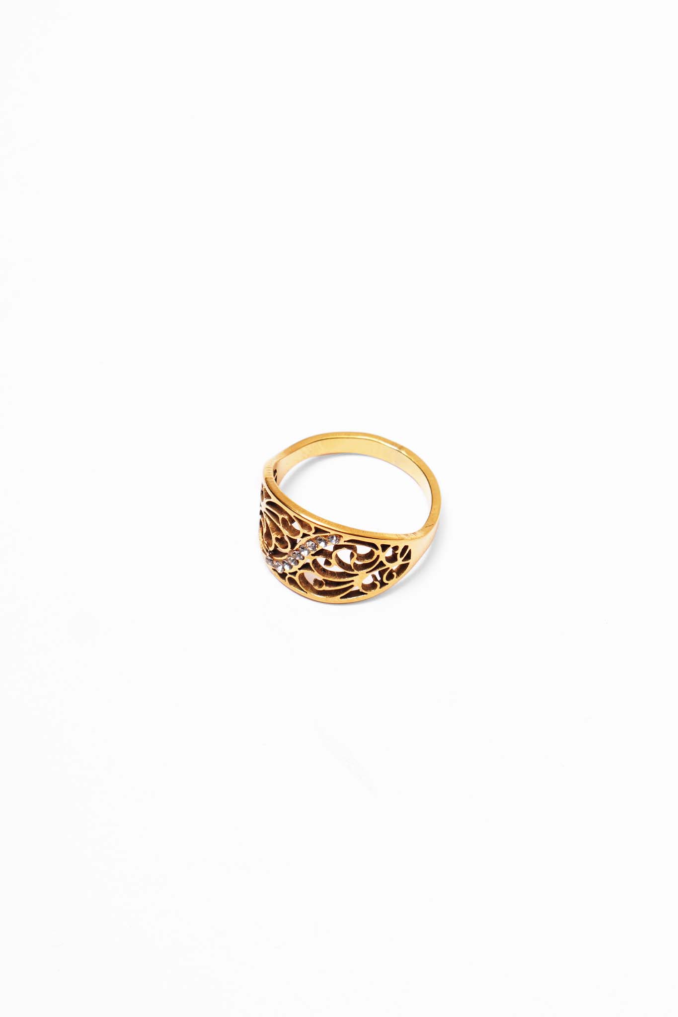 GLEAMSTONE ROOTS GOLD RING