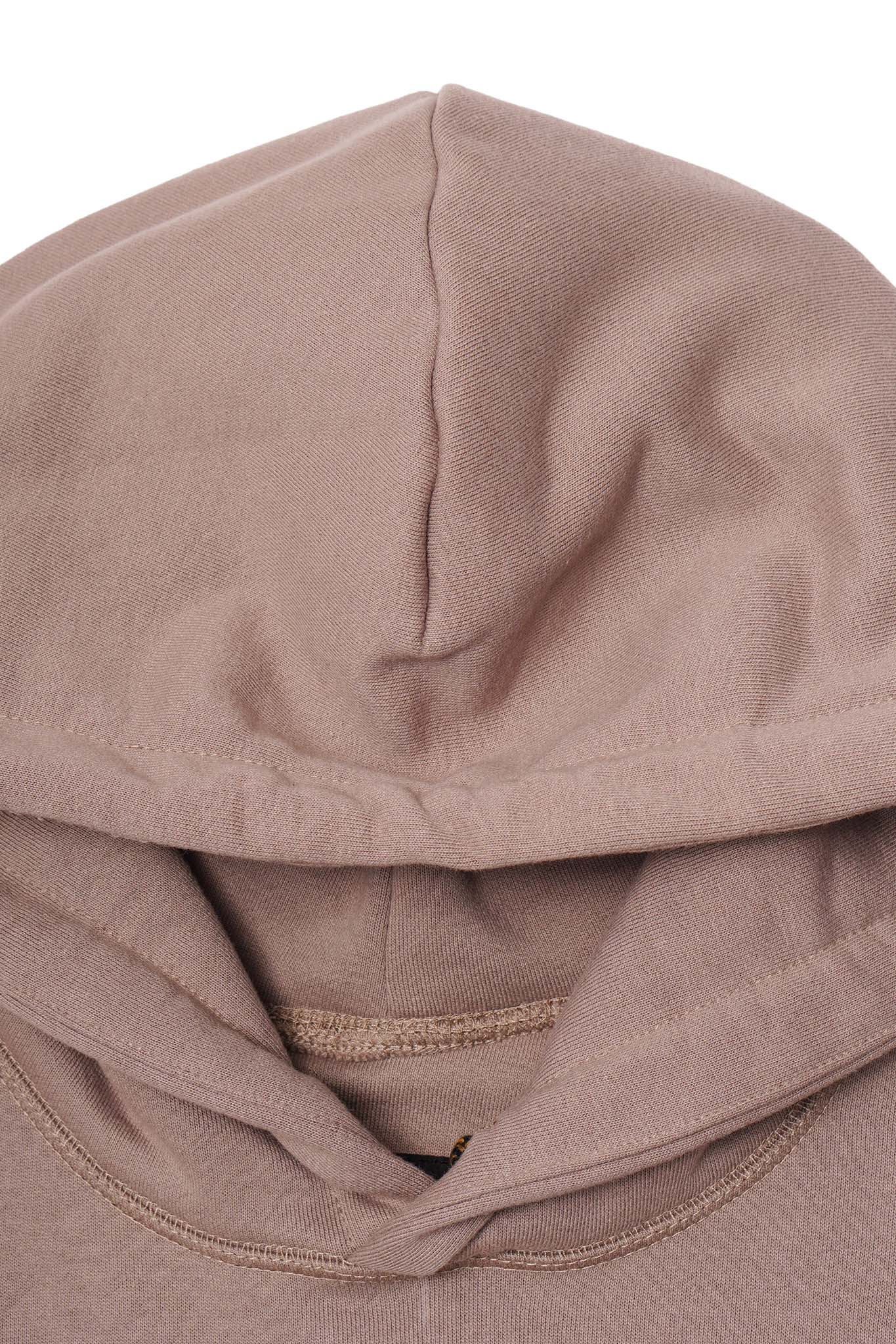 CUTOFF HOODIE IN TAN