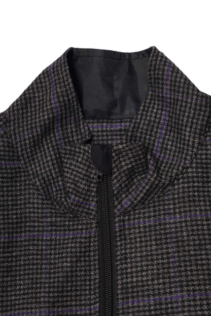 LAKESIDE VEST IN PIGEON PLAID