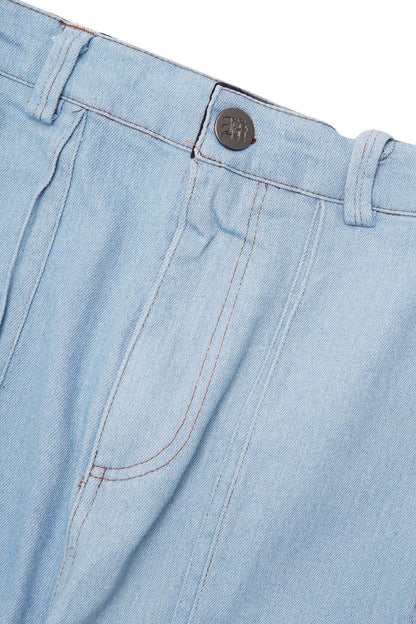 "VAPOR BLUE" OVERPOCKET PHAT SHORTS