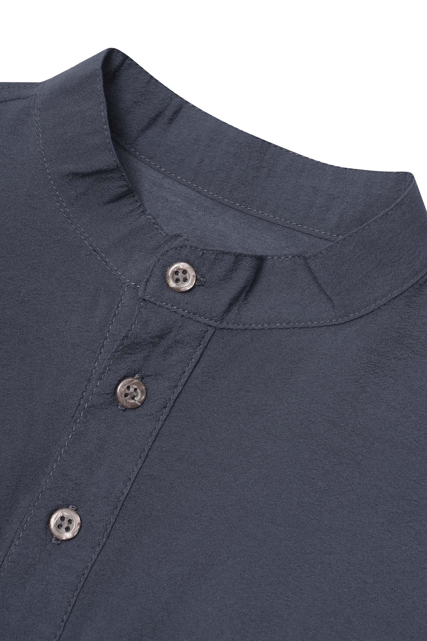 MANDARIN SHIRT IN SLATE