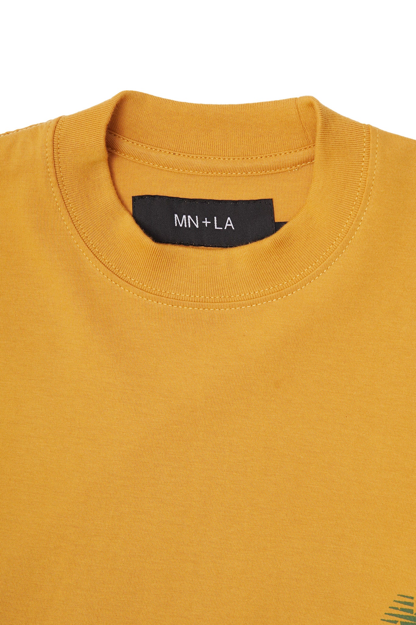 "OUTDOOR EXPLORATION" MULTI LOGO TEE IN MUSTARD