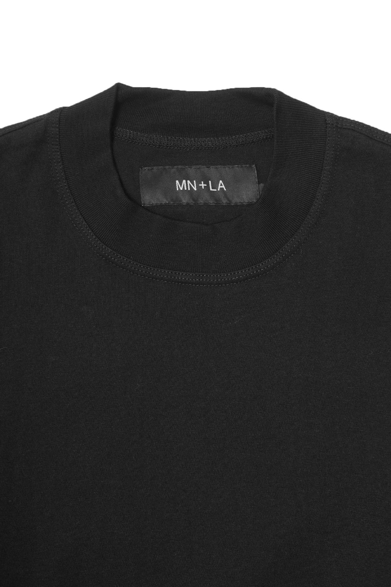MOCK NECK TEE V6 IN CAVIAR