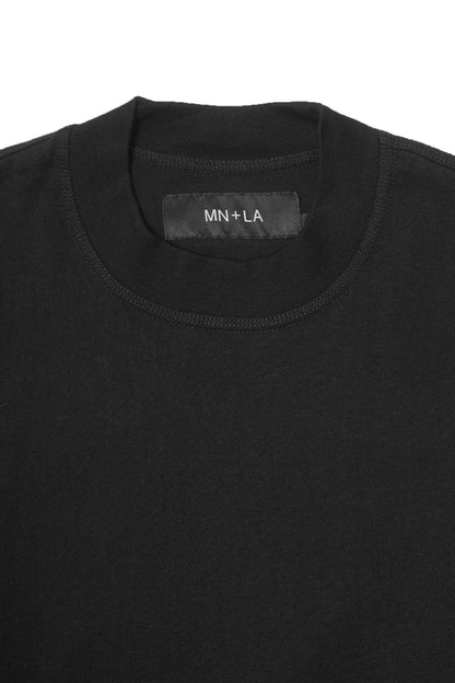MOCK NECK TEE V6 IN CAVIAR