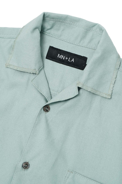4 POCKET CUBAN SHIRT IN TEAL