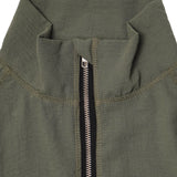LINEN QUARTER ZIP L/S TEE V2 IN MOSS