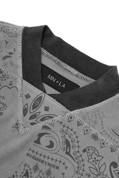 LEAGUE TEE IN STEEL PAISLEY