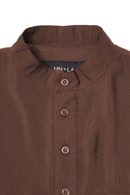 MANDARIN SHIRT IN WOOD
