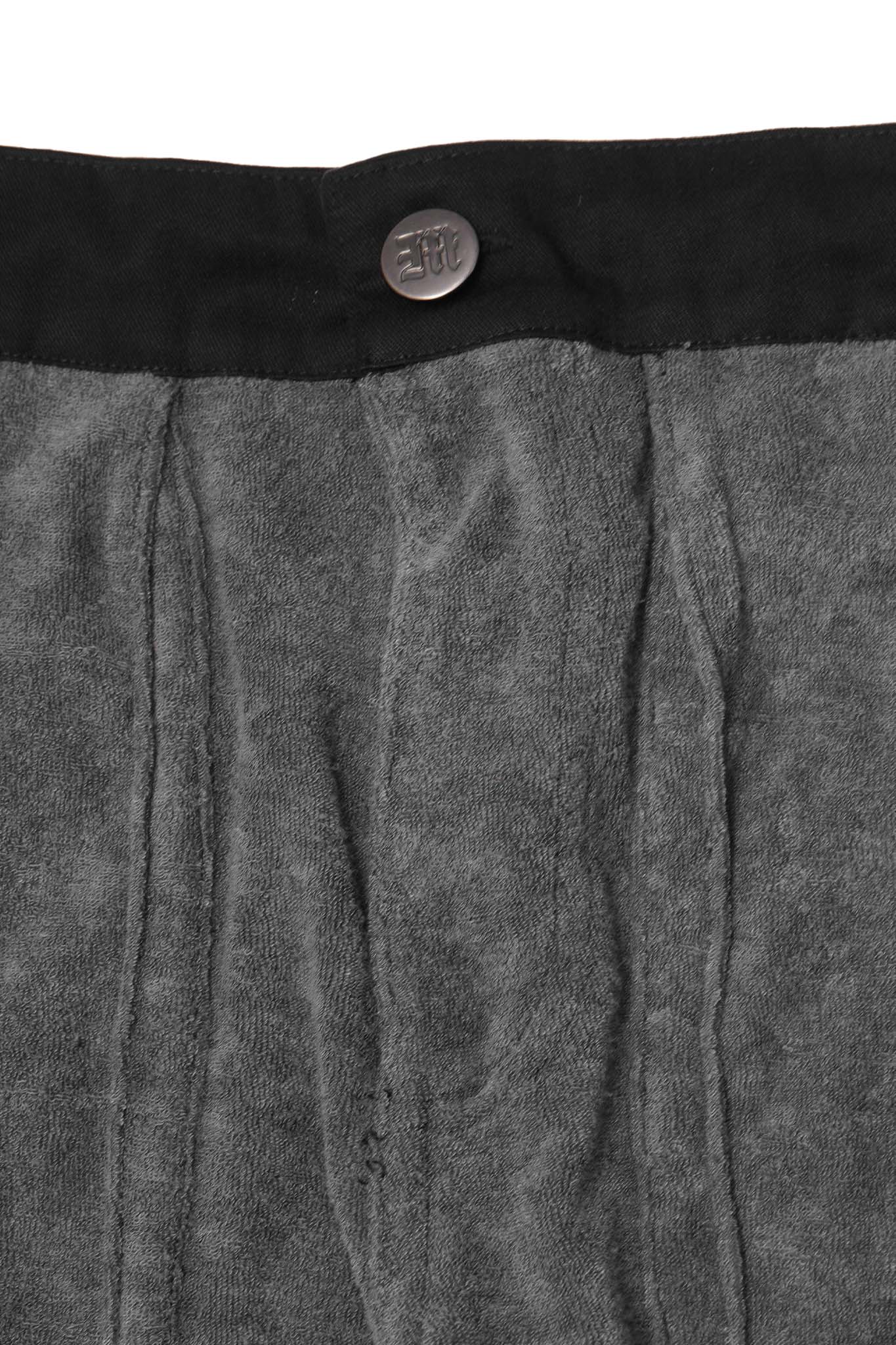 M+ TOWEL BOOTCUT PANTS IN CEMENT