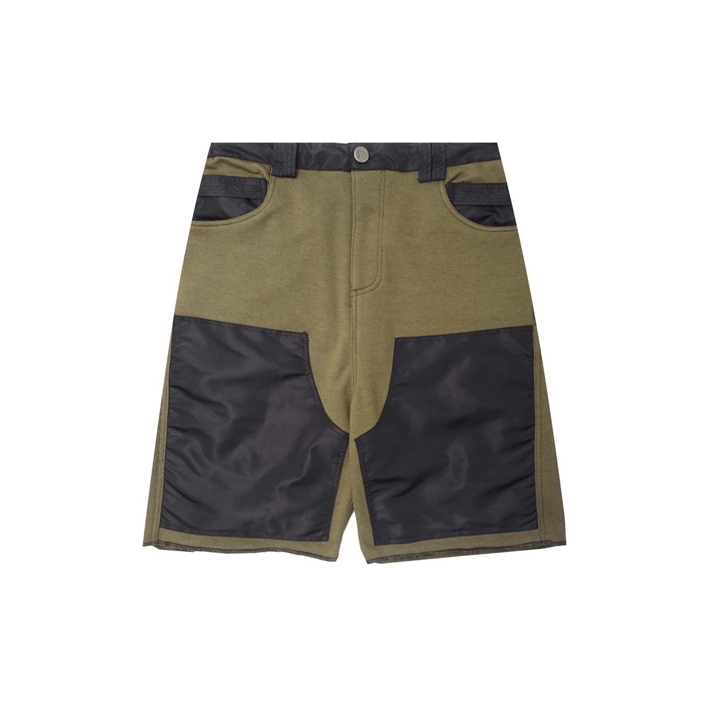 DOUBLE KNEE PHAT SHORTS IN OLIVE