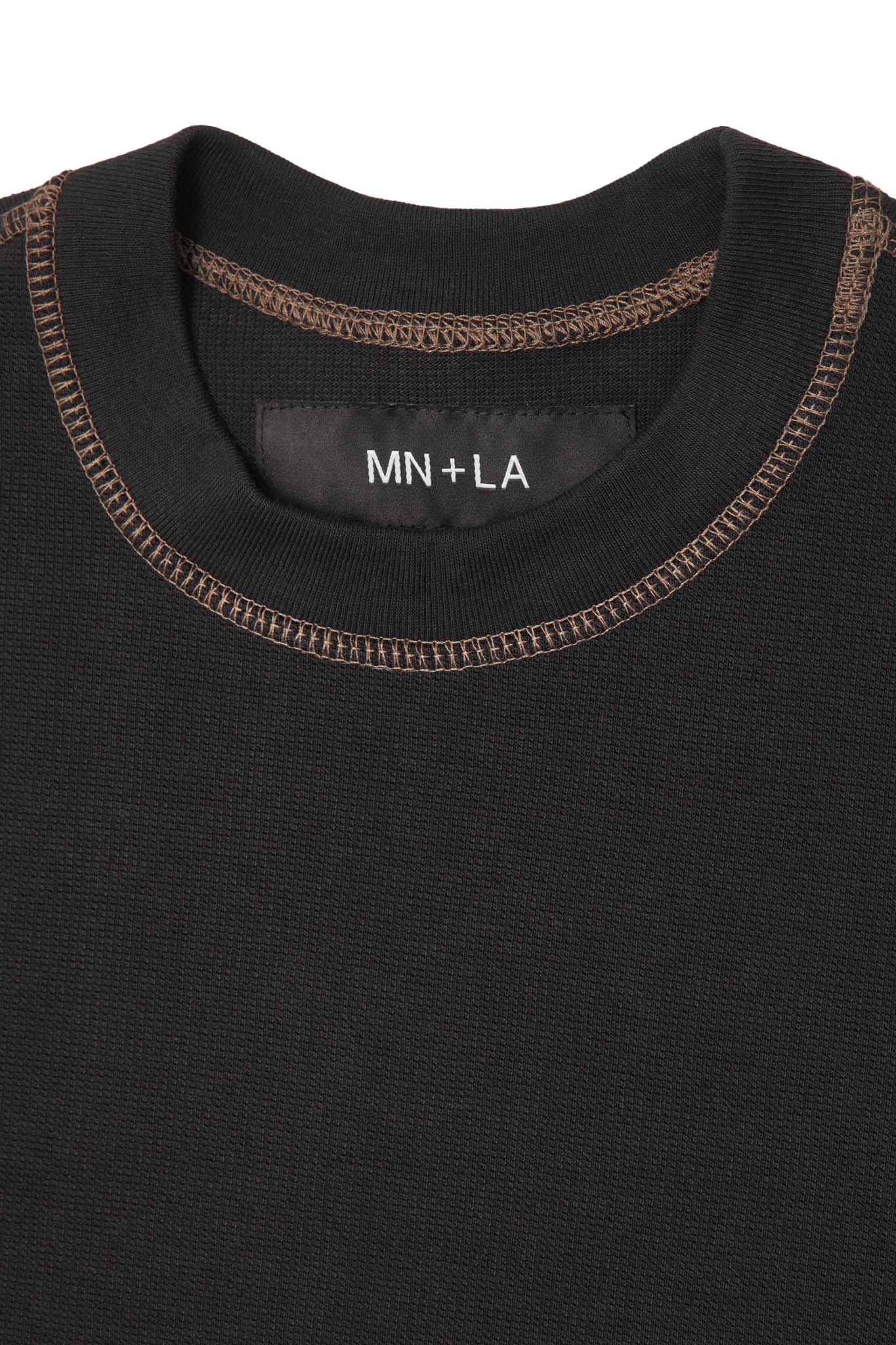 WAFFLE WEAVE LOUNGE TEE IN ANTHRACITE