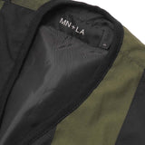 NEEDLEWORK VEST IN OLIVE/ANTHRACITE