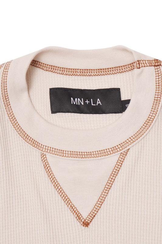 EXO™ MILITIA BOX WAFFLE TEE IN OAT/RUST